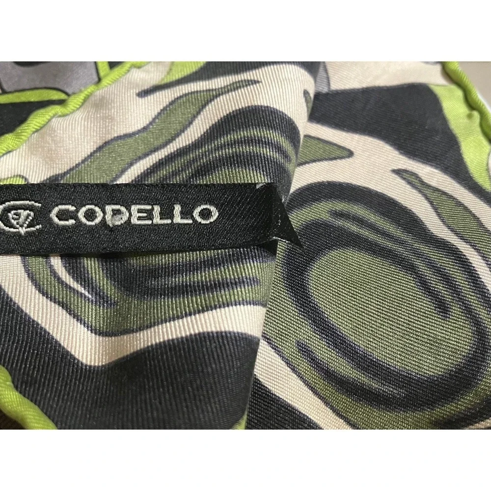 Scarf Set of 2‎ Women'a Multicolor Nautical & Codello Geometric Square Silk